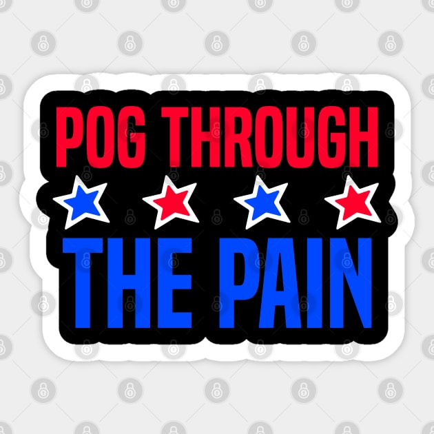 Pog Through The Pain Sticker by Color Fluffy